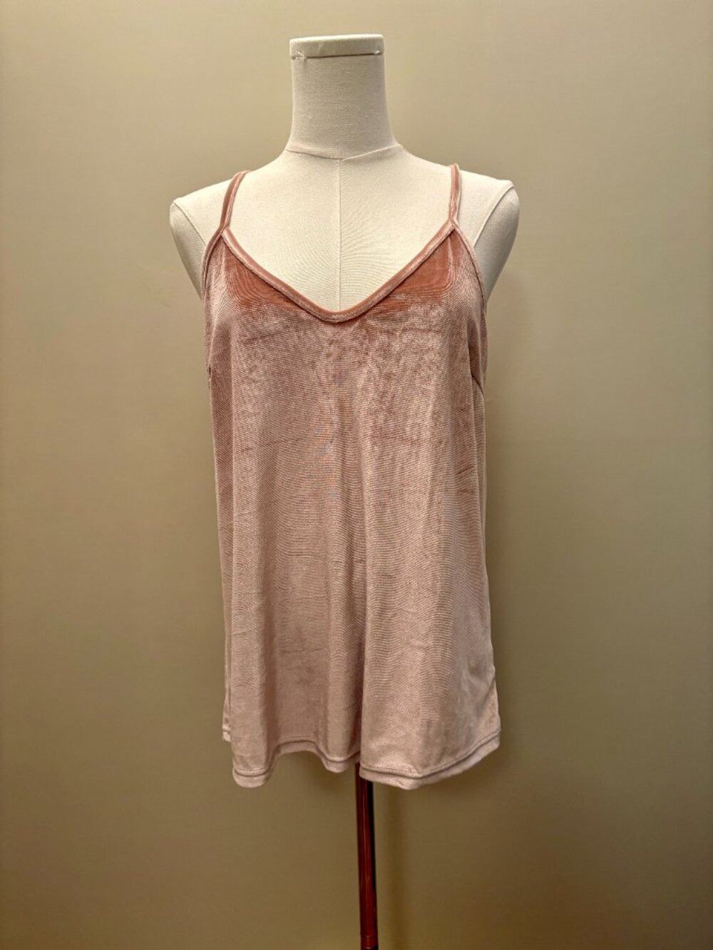 Pink Velvet Cami Tank Top